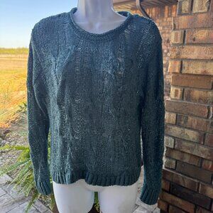 Moda International sweater; S, teal